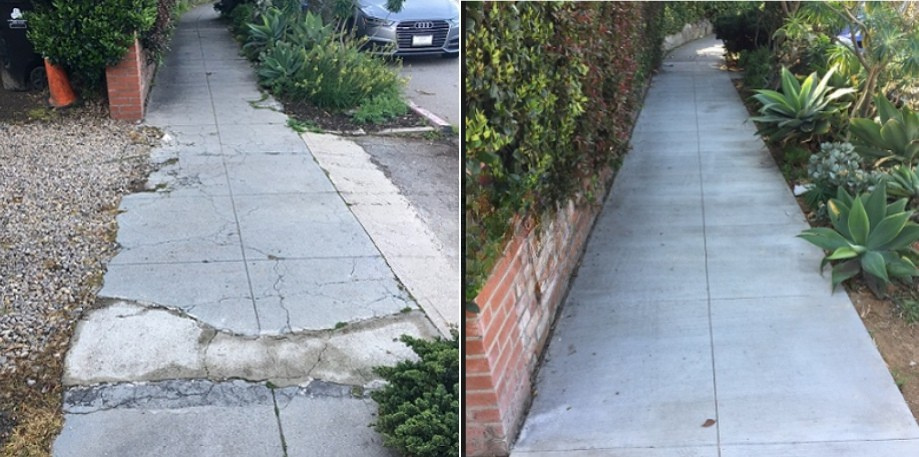 Before & After Sidewalk Repair