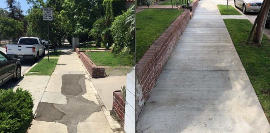 Before & After Sidewalk Repair