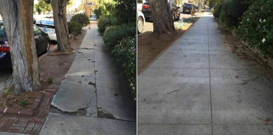 Before & After Sidewalk Repair