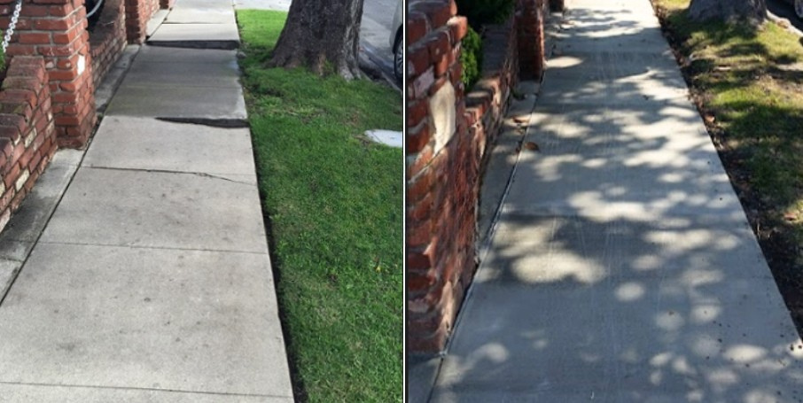 Before & After Sidewalk Repair